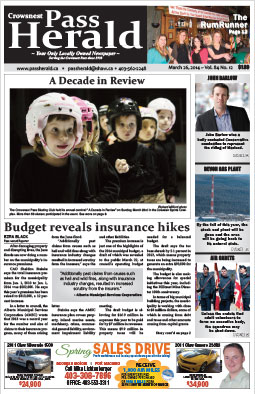 Crowsnest Pass Herald Front Page