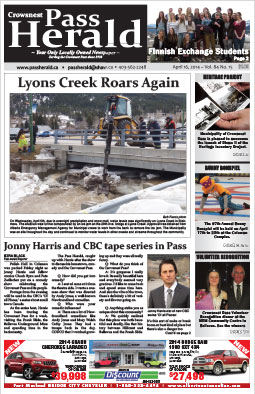 Crowsnest Pass Herald Front Page