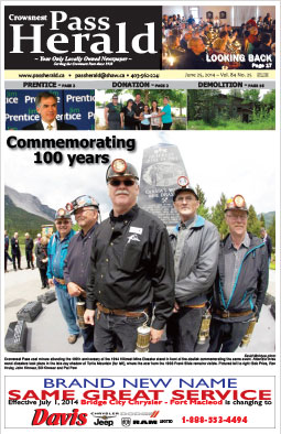 Crowsnest Pass Herald Front Page