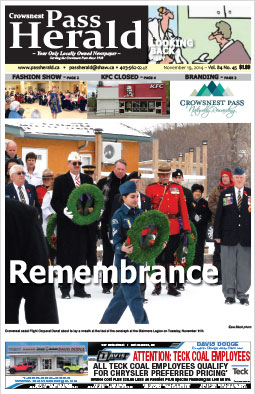 Crowsnest Pass Herald Front Page