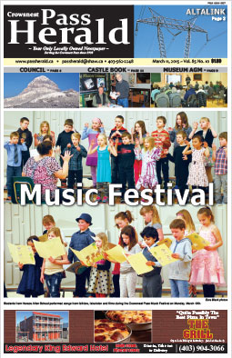 Crowsnest Pass Herald Front Page