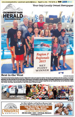 Crowsnest Pass Herald Front Page