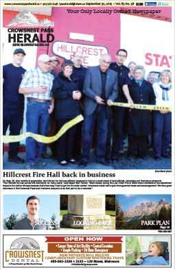 Crowsnest Pass Herald Front Page