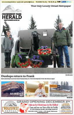 Crowsnest Pass Herald Front Page