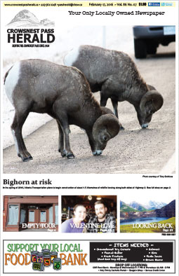 Crowsnest Pass Herald Front Page