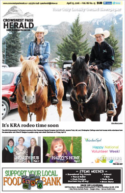 Crowsnest Pass Herald Front Page