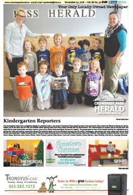 Crowsnest Pass Herald Front Page
