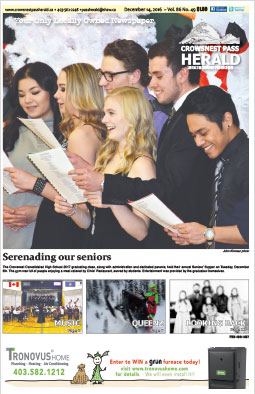 Crowsnest Pass Herald Front Page