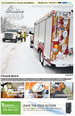 Crowsnest Pass Herald Front Page