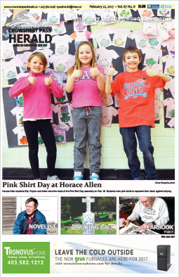 Crowsnest Pass Herald Front Page