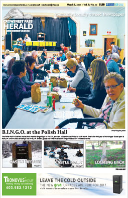 Crowsnest Pass Herald Front Page