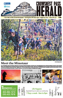 Crowsnest Pass Herald Front Page
