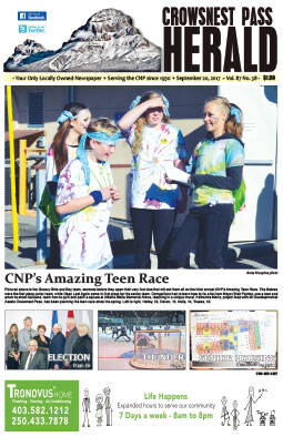 Crowsnest Pass Herald Front Page