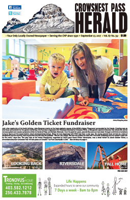Crowsnest Pass Herald Front Page