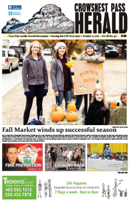 Crowsnest Pass Herald Front Page