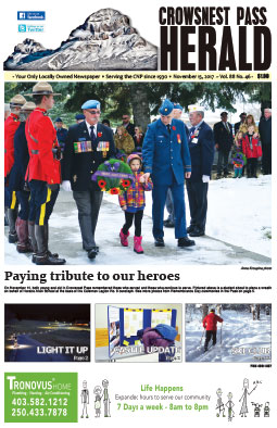 Crowsnest Pass Herald Front Page