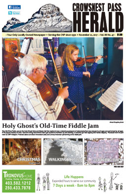 Crowsnest Pass Herald Front Page