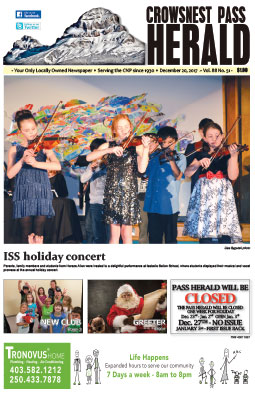 Crowsnest Pass Herald Front Page