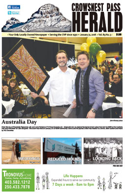 Crowsnest Pass Herald Front Page