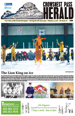 Crowsnest Pass Herald Front Page