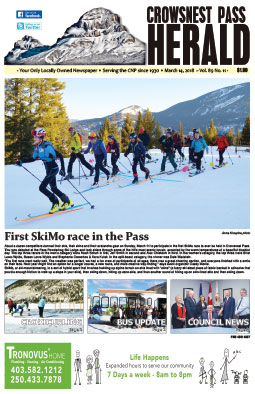 Crowsnest Pass Herald Front Page