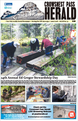 Crowsnest Pass Herald Front Page