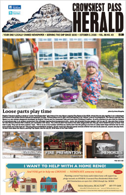 Crowsnest Pass Herald Front Page