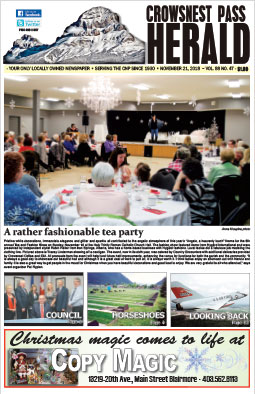 Crowsnest Pass Herald Front Page