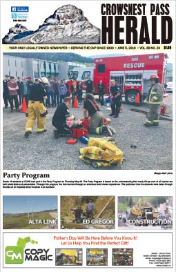 Crowsnest Pass Herald Front Page