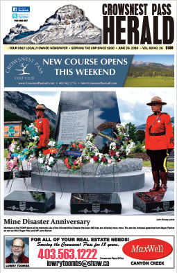 Crowsnest Pass Herald Front Page