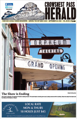 Crowsnest Pass Herald Front Page