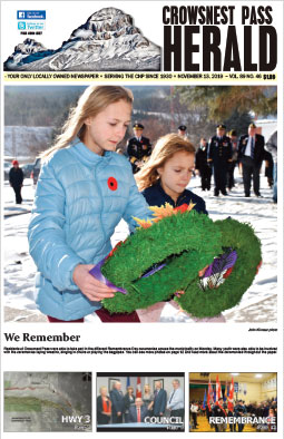 Crowsnest Pass Herald Front Page