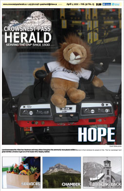 Crowsnest Pass Herald Front Page