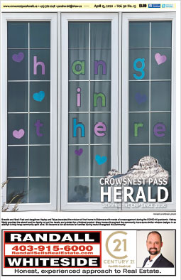 Crowsnest Pass Herald Front Page