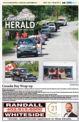 Crowsnest Pass Herald Front Page