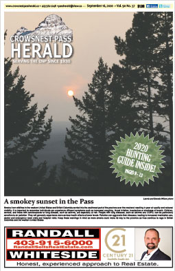 Crowsnest Pass Herald Front Page