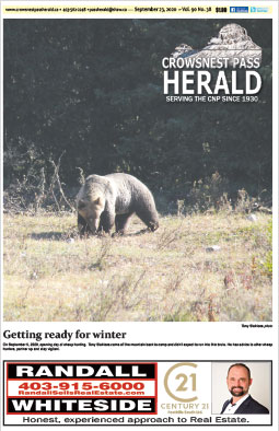 Crowsnest Pass Herald Front Page