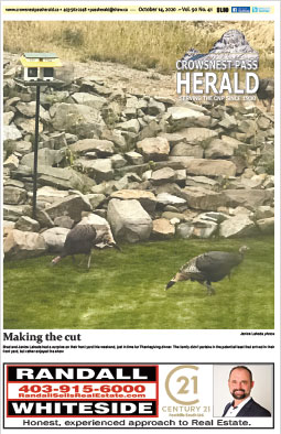 Crowsnest Pass Herald Front Page