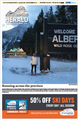 Crowsnest Pass Herald Front Page