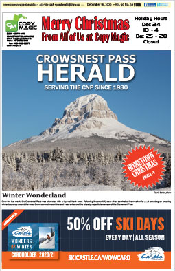 Crowsnest Pass Herald Front Page